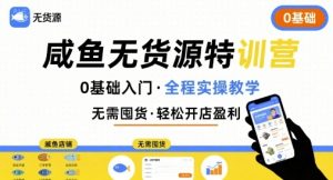 无货源特训营，0基础带你玩转咸鱼无货源 - 网赚资源网-网赚资源网