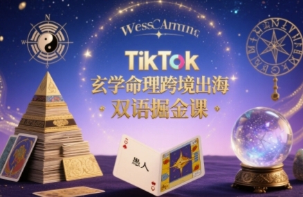 TikTok玄学命理跨境出海双语掘金课，手把手教你用命理知识精准直击海外用户痛点-网赚资源网