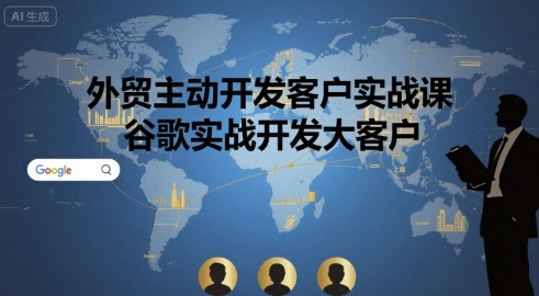 外贸主动开发客户实战课，谷歌实战开发大客户-网赚资源网