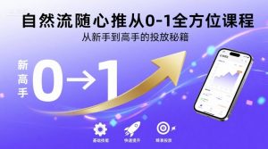 自然流随心推从0-1全方位课程，从新手到高手的投放秘籍 - 网赚资源网-网赚资源网