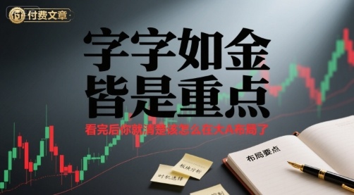 付费文章：字字如金 皆是重点， 看完后 你就清楚该怎么在大A布局了-网赚资源网