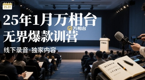 25年1月万相台无界爆款特训营线下录音-网赚资源网