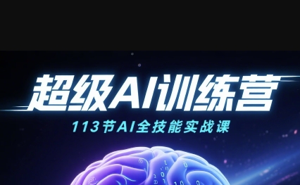 超级AI视频：绘画、带货、职场全场景113节通关课，解锁AI无限可能，开启精彩AI之旅-网赚资源网