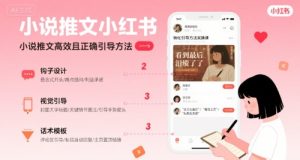 小说推文小红书高转化引导方法实操课，小说推文高效且正确引导方法-网赚资源网