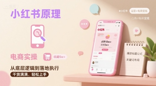 小红书原理以及详细实操流程，小红书电商教程-网赚资源网
