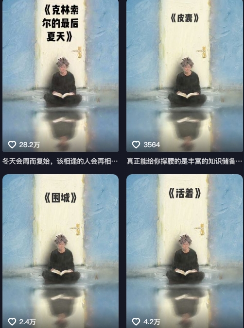 AI制作爆款书单，抖音42粉丝博主书单号制作拆解，单条视频28W赞-网赚资源网