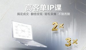 高客单IP课，搞定成交，搞定高客单IP，翻倍变现，轻松卖爆，不销而销-网赚资源网