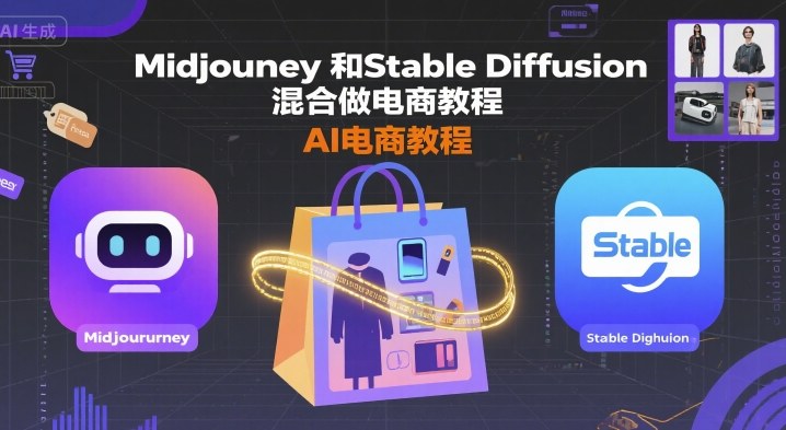 Midjourney和Stable Diffusion混合做电商教程-ai电商教程-网赚资源网
