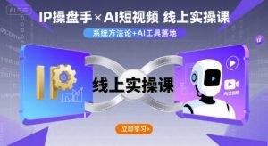 IP操盘手线上实操课，AI短视频线上课 - 网赚资源网-网赚资源网