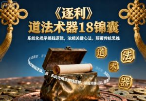 《逐利》道法术器18锦囊，系统化揭示搞钱逻辑，浓缩关键心法，颠覆传统思维 - 网赚资源网-网赚资源网