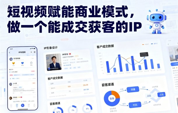 短视频赋能商业模式，做一个能成交获客的IP-网赚资源网