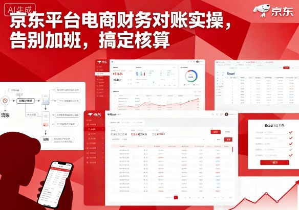 京东平台电商财务对账实操，告别加班，搞定核算-网赚资源网