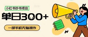 小红书抄书项目，无脑操作，一天3张-网赚资源网