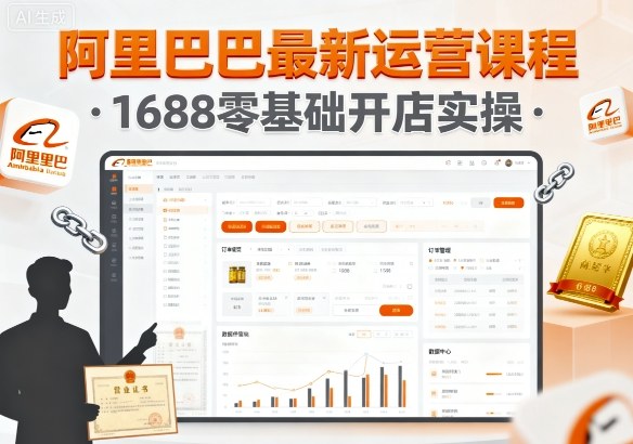 阿里巴巴最新运营课程，1688零基础开店实操-网赚资源网