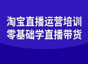 淘宝直播运营培训-零基础学会直播卖货-网赚资源网