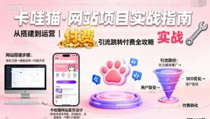 卡哇猫·网站项目,网站搭建与运营以及引流跳转付费-网赚资源网