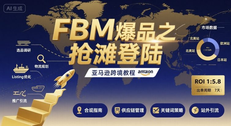FBM爆品之抢滩登陆-亚马逊跨境教程-网赚资源网