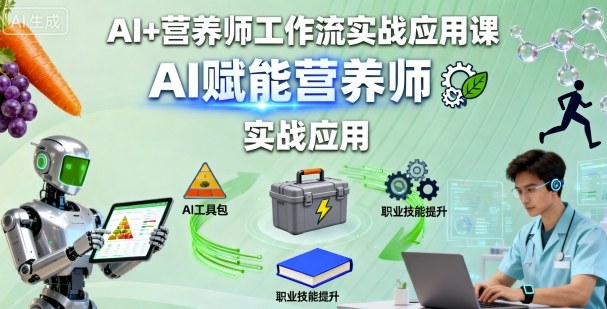 AI+营养师工作流实战应用课，AI赋能营养师 - 网赚资源网-网赚资源网