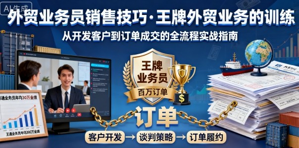 外贸业务员销售技巧，王牌外贸业务的训练 - 网赚资源网-网赚资源网