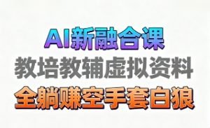 育儿教学教培新玩法，AI生成教学视频，市场大，操作简单，变现天花板非常高-网赚资源网