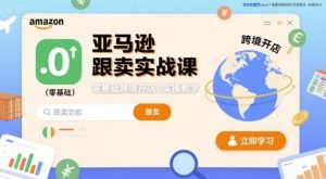 亚马逊跟卖实战课，零基础跨境开店实操教学 - 网赚资源网-网赚资源网