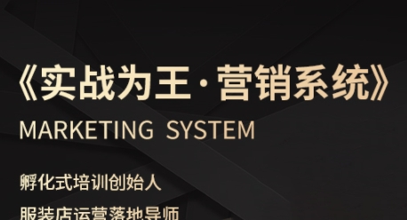 服装老板必修课《实战为王-营销系统》实现业绩被动式增长-网赚资源网