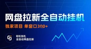 网盘全自动拉新掘金，独家技术，操作简单，单窗口轻松日入3张+ 可矩阵【揭秘】 - 网赚资源网-网赚资源网