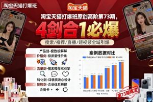 淘宝天猫打爆班原创高阶第73期，4剑合1必爆 - 网赚资源网-网赚资源网