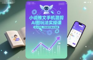 小说推文手机混剪AI图玩法实操课，日入可观，手机即可独立完成 - 网赚资源网-网赚资源网