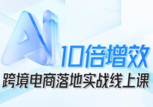 跨境电商10倍增效，跨境电商AI落地实战线上课 - 网赚资源网-网赚资源网
