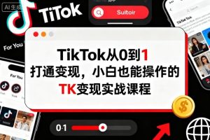TikTok从0到1打通变现，小白也能操作的TK变现实战课程 - 网赚资源网-网赚资源网