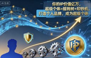 你的IP价值亿万,超级个体=摇钱树+印钞机,打造个人品牌,成为超级个体-网赚资源网