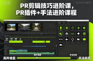 PR剪辑技巧进阶课,PR插件+手法进阶课程-网赚资源网