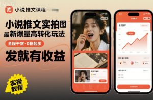 小说推文实拍双图文最新爆量高转化玩法，全程干货，0粉起步，发就有收益 - 网赚资源网-网赚资源网