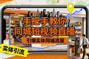 手把手教你同城短视频直播，引爆实体同城流量 - 网赚资源网-网赚资源网