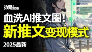最新AI动态电影漫画小说推文，全流程实操教学，小白也能月入1W+ - 网赚资源网-网赚资源网