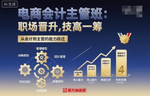 电商会计主管班，职场晋升，技高一筹 - 网赚资源网-网赚资源网