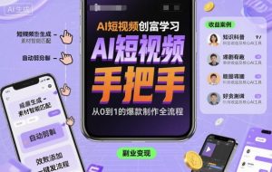 AI短视频创富学习，手把手教会你制作AI短视频 - 网赚资源网-网赚资源网