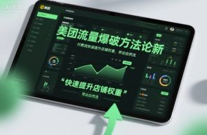 美团流量爆破方法论,付费流快速提升店铺权重,带动自然流-网赚资源网