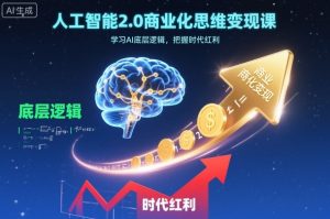 人工智能2.0商业化思维变现课，学习AI底层逻辑，把握时代红利-网赚资源网
