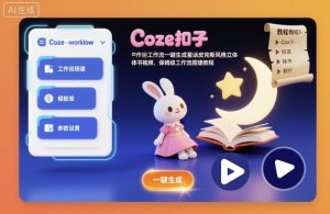 Coze扣子工作流一键生成童话皮克斯风格立体书视频,保姆级工作流搭建教程-网赚资源网
