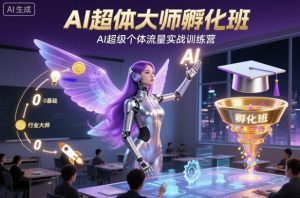 AI超体大师孵化班，AI超级个体流量实战训练营-网赚资源网