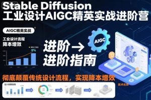 Stable Diffusion工业设计AIGC精英实战进阶营，彻底颠覆传统设计流程，实现降本增效-网赚资源网