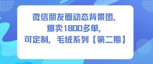 微信朋友圈动态背景图,爆卖1800多单,可定制,毛绒系列【第二期】-网赚资源网