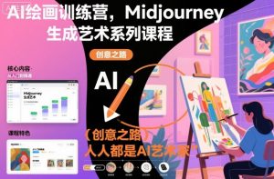 AI绘画训练营,Midjourney生成艺术系列课程,人人都是AI艺术家-网赚资源网