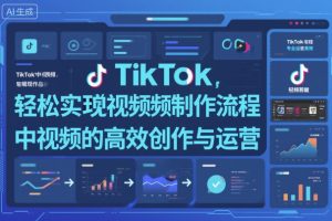 TikTok中视频制做流程,轻松实现Tk中视频的高效创作与运营-网赚资源网