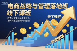电商战略与管理落地班线下课，教你公司如何从小做到大，如何实现业绩和利润倍增【录音】-网赚资源网