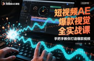 短视频AE爆款视觉全实战课，手把手教你打造爆款视频-网赚资源网