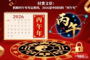 付费文章：拆解丙午年年运密码，2026是中国历的“丙午年”-网赚资源网
