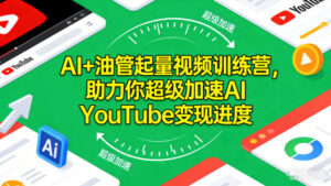 AI+油管起量视频训练营，助力你超级加速AI YouTube变现进度​-网赚资源网